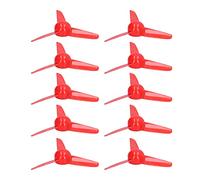 Ausla Eliche per Barche in Plastica con a 3 Pale da 70 Mm con Foro da 2 Mm Girevole in ABS Confezione da 10 per Barche Giocattolo Fai da Te Accessori di Ricambio Modello di Auto RC (rosso)