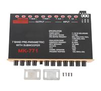 Ausla Equalizzatore Grafico a 7 Bande per Auto con Bande di Frequenza Regolabili, Ingressi Ad Alto Livello per Altoparlanti, Uscite Posteriori e per Subwoofer per la Regolazione