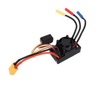 Ausla ESC Brushless 60A con Ventola di Raffreddamento, Regolatore di velocità Elettronico RC Impermeabile per Truck Short Course Truck in Scala 1/10, LiPo 2-3S
