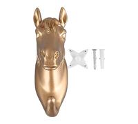 Ausla Gancio da Parete a Forma di Testa di Cavallo Dorato, Appendiabiti in Resina per Cappotto, Borsa, Asciugamano, Chiave, 1 Pezzo