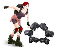 Ausla Ginocchiere per Protezioni da, Guscio in ABS Ad Alta Durezza, Gomitiere Regolabili e Protezioni per i Polsi per Pattinaggio e Ciclismo (#2)