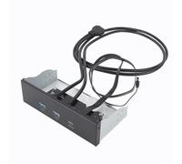 Ausla Hub del Pannello Frontale USB da 5,25 Pollici, 2 Porte USB A 1 Porta Type C 20Gbps Pannello di Estensione per unità Ottica con Cavi Type C da 0,6 M e A da 0,8 M per Computer PC