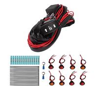 Ausla Interruttore a Bilanciere Indicatori di Direzione UTV, Materiale ABS, Omologato per Strada, Kit Completo di Indicatori di Direzione con Cablaggio relè Lampeggiante per (Interruttore di