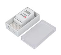 Ausla Interruttore Timer Pompa Piscina, Scatola Timer Digitale per PC con 28 Programmi On Off Carico Resistivo 25A 2 Uscite Acqua Batteria di Backup per Filtro Riscaldatore Pompa Piscina Uso Interno