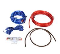 Ausla Kit Cavi di Alimentazione dell'amplificatore, Set di Cavi Audio per Auto in ABS e Metallo per Subwoofer e Trombe con Installazione Semplice