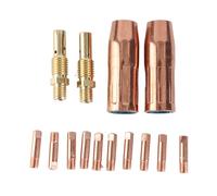 Ausla Kit di Accessori per Saldatrice MIG da 14 Pezzi, Punte di Contatto in Lega di Rame e Diffusori per Ugelli Gas, Punte da 0,035 Pollici 0,9 Mm, per Saldatrici Tweco Mini 1 100L