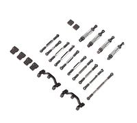 Ausla Kit di Ricambio per Aggiornamento Auto RC, Kit Tirante per Auto RC in Lega di Alluminio con 4 Ammortizzatori e Hardware Completo, Installazione Semplice per Utenti di Tuning Riparazione Fai da