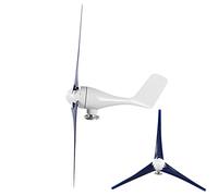 Ausla Kit Generatore Eolico da 200 W, Aerogeneratore in Lega e Plastica con Controller, Uscita 3 Pale 12 24 48 V, Generatore PM Trifase per Cabine di Barche Terrazze Case Mobili (Blue #13)