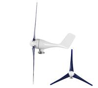 Ausla Kit Generatore Eolico da 200 W, Aerogeneratore in Lega e Plastica con Controller, Uscita 3 Pale 12 24 48 V, Generatore PM Trifase per Cabine di Barche Terrazze Case Mobili (Blue #12)