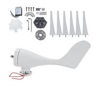 Ausla Kit Generatore Eolico, Turbina Eolica a 6 Pale da 200 W con Pale in Fibra di Nylon e Controller, Generatore a Magneti Permanenti a Bassa velocità di Avvio per il Monitoraggio Ibrido (DC12V)