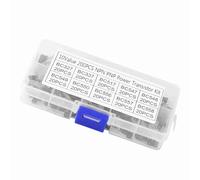 Ausla Kit Transistor da 200 Pezzi Assortimento Transistor di Potenza 10 Valori NPN PNP per Uso Generale per Riparazioni Fai-da-te, 200 Pezzi TO-92 in Silicio con Scatola di Immagazzinaggio per