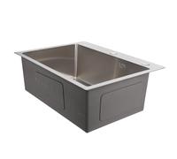 Ausla Lavello per in Acciaio Inossidabile, Struttura Resistente da 3 Mm, Design Versatile a Vasca Singola da 24 Pollici per Uso in Campeggio e in Barca