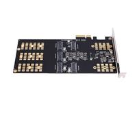 Ausla M.2 PCIe Adattatore per SSD, Scheda di Espansione a 5 Slot | Interfaccia tasti B e tasti M, compatibile PCIe x4 x8 x16, supporta 2280 2260 2242 2230, Plug and Play, aggiornamento