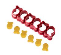 Ausla Mini Tagliabiscotti Pesce Rosso Taglia Cracker in Plastica a Forma di Pesce 1 Pezzo Facile da Premere e Pulire Base con Impugnatura Spessa per Biscotti, Frutta, Argilla, Feste, Cottura (rosso)