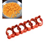 Ausla Mini Tagliabiscotti Pesce Rosso Taglia Cracker in Plastica a Forma di Pesce 1 Pezzo Facile da Premere e Pulire Base con Impugnatura Spessa per Biscotti, Frutta, Argilla, Feste, Cottura (ORANGE)