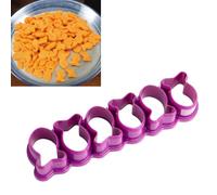 Ausla Mini Tagliabiscotti Pesce Rosso Taglia Cracker in Plastica a Forma di Pesce 1 Pezzo Facile da Premere e Pulire Base con Impugnatura Spessa per Biscotti, Frutta, Argilla, Feste, Cottura (PURPLE)