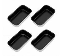 Ausla Mini Teglia per Pane, Teglie Antiaderenti in Alluminio Set da 4 con Profonda cavità Rettangolare, Mini Teglia per Pane per Alla Banana, tiramisù, Cheesecake, Panettieri Domestici