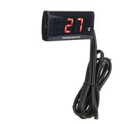 Ausla Misuratore della Temperatura dell'acqua per Moto Termometro Digitale LCD ABS DC 12V da 32 a 248 Gradi F Avviso di Avviso Sensore M10 T da 16 Mm per Motociclisti Universali (Retroilluminazione