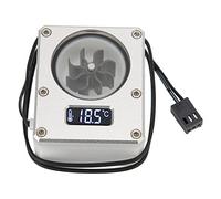 Ausla Misuratore di Raffreddamento Ad Acqua per PC, Interfaccia Piccola a 3 Pin, Filettatura G1/4, Acrilico, LCD VA, 12 V per L'osservazione del Flusso del Computer (Silver)