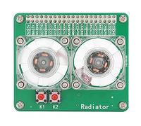 Ausla Modulo Ventola di Raffreddamento Modulo Ventola Doppia DC 5V 10500 RPM RGB Scheda di Espansione Doppia a 5 velocità per 3A Plus 3B 3B Plus 4B per Configurazione di Raffreddamento Desktop