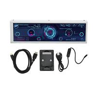 Ausla Monitor della Temperatura del Computer, Schermo IPS da 8,8 Pollici con Risoluzione 1920x480, Layout Personalizzabile, Visualizzazione dei Dati di CPU GPU RAM, con Editor di