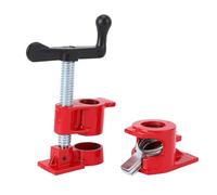 Ausla Morsetti Pesanti per Tubi Legno/Metallo, 4 Pezzi Base Larga 19mm con Sgancio Rapido - Set per Falegnameria e Banco Lavoro