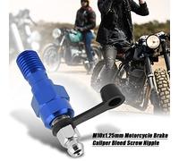 Ausla Nipplo per Vite di Spurgo con Bullone Banjo M10x1,25 Mm con Tappo Antipolvere per Pinza Freno, Installazione Semplice, Montaggio Universale (BLUE)