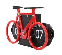 Ausla Orologio a Forma di Bicicletta, Timer Meccanico Vintage a Ingranaggi, Decorazione per Ufficio, Casa, Scrivania con Funzione di Cronometraggio e Promemoria (rosso)