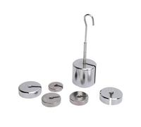 Ausla Pesi da Laboratorio, Set di Masse Scanalate in Acciaio Cromato 200g 50g 20g 10g con Gancio e Scatola di Immagazzinaggio, Set di Pesi Antiruggine per la Ricerca in Classe Home