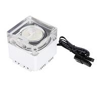 Ausla Pompa per Acqua per Computer Ad Alta velocità 3000RPM, Portata 800L/H, Testa della Pompa 3.5M per di Raffreddamento a Liquido per PC, con Opzione di Controllo della Luce RGB. (WHITE)