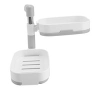 Ausla Porta di Sapone, Piatto di Sapone Montato a Parete Staccabile per Bagno e con Design Rotante e un Efficiente Drenaggio dell'acqua