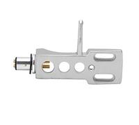 Ausla Porta Stilo in Vinile, Porta Cartuccia Fonografica in Lega di Alluminio con 4 Cavi di Collegamento per Giradischi DJ Professionali (SILVER)