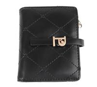 Ausla Portafoglio Piccolo da Donna con Rombi Geometrici, Cerniera Hardware Durevole, Portafoglio Pieghevole Elegante e Alla Moda per i Viaggi (Quadrato)