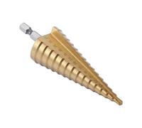 Ausla Punta Conica HSS Titanio, Step Drill Bit 4-32 mm con Scanalatura a Spirale e Attacco Esagonale per Acciaio Ottone Legno Plastica