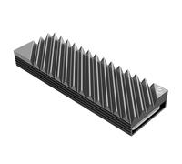 Ausla Radiatore in Alluminio con Dissipatore di Calore SSD M.2 per Dispositivo di Raffreddamento Senza Attrezzi SSD 2280 con Cuscinetti Termici Finitura Anodizzata Sabbiata Guida 'aria a 45 Gradi