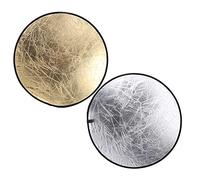 Ausla Riflettore di Illuminazione, Materiale in Nylon, Riflettore Oro e Argento 2 in 1, Diametro 80 Cm, Ideale per Ritratti Fotografici in Interni Ed Esterni