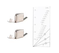 Ausla Righello per Margine di Cucitura, Righello per Cucito in Acrilico con 2 Guide Magnetiche per Cuciture, 17 Misure di Fori da 1,8 a 2 Pollici, di Rifinitura a 45 Gradi per Quilting e Orli