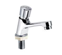 Ausla Rubinetto per Lavabo con Ritardo Temporale per il Bagno Rubinetto per Lavabo a Pressione Chiusura Automatica 4-6 Secondi Risparmio Idrico Ottone Cromato Interno con Filettatura