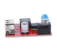 Ausla Scheda Regolatore di Tensione, Modulo Convertitore DC 6V a 30V a 5V 2A, Rettifica Sincrona, Doppia Uscita USB, Presa e Terminale DC, per Ricarica Fai da Te per Auto Solare 4B
