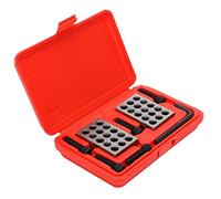 Ausla Set di 2 Blocchi Paralleli di Precisione, 1-2-3 Blocchi in Acciaio con 23 Fori, Precisione 0,0001 Pollici, con Scatola per Tornio e Macchina Utensile