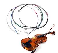 Ausla Set di Corde per Violino 4/4 A Grandezza Naturale E A D G Set di Corde per Violino con Nucleo in Acciaio Rinforzato con estremità Sferica Nichelata per la Sostituzione di