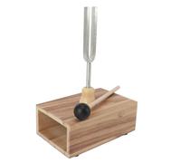 Ausla Set di Diapason Cantanti, Diapason das 512Hz con Cassa di Risonanza in Legno e Martelletto in Silicone per Sollievo Sonoro, Yoga, Meditazione, Guarigione dei Chakra