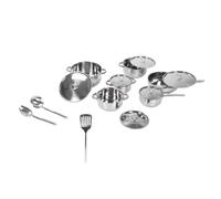 Ausla Set di Pentole in Acciaio Inossidabile, Materiale Premium, 4 Pentole per Zuppe, 2 Padelle, 6 Coperchi per la Casalinga