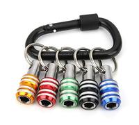 Ausla Set di Portapunte Esagonali a Sgancio Rapido, 5 Pezzi, 6,35 mm (1/4"), con Adattatore per Cricchetto e Barra di Estensione