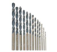 Ausla Set di Punte da Trapano da 13 Pezzi, Materiale in Acciaio per Cuscinetti, Elevata Durezza e Resistenza all'usura, Versatile per Legno, Plastica, Metallo e Lavori Domestici (13 pezzi per la