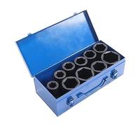 Ausla Set di Socket di Impatto a 6 Punti, CR MO Steel 1 Pollice Drive 10pcs 22-50 Mm Kit di Assortimento di Presa a Impatto Profondo per Riparazioni Automobilistiche, Progetti Fai