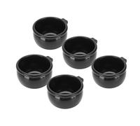 Ausla Set Mangiatoia per Polli in Gomma Nera, Robuste Ciotole per l'acqua per Pollame, Facile Accesso per l'addestramento di Selvaggina, Dimensioni Compatte 12x7 Cm per Fattoria o Cortile