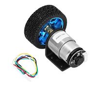 Ausla Set Motore Encoder Motoriduttore DC 12V con Ingranaggio in Ottone e Rame e Albero a D 6mm CW CCW Coppia Elevata a Basso Rumore per Progetti di Robot per Auto Intelligenti (76RPM)