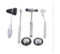 Ausla Set Neurologico per Percussione, 5 Pezzi in Acciaio Inossidabile, Martello Riflesso, Ruota Diagnostica per Infermieri, EMS, Studenti e Uso Clinico