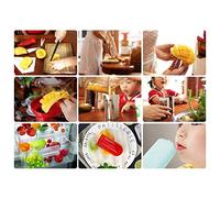 Ausla Stampi per Ghiaccioli, Stampi per Ghiaccioli in Acciaio Inossidabile 304 con Supporto per Bastoncini, Design Senza Cuciture a Tenuta Stagna per e Gelati Fatti in Casa, Perfetti per Dolcetti